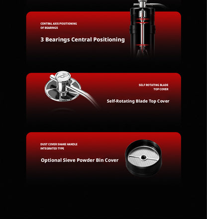 Bincoo SM20 Manual Coffee Grinder, 7-Star Steel Burr Portable Hand Coffee Bean Grinder with External Fine Adjustment