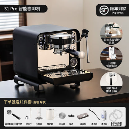 Bincoo Semi-Automatic Coffee Machine KFJ04,Espresso Machine with Double Boiler, Use Milk Frother and Brew Espresso Simultaneously, Professional Coffee Maker
