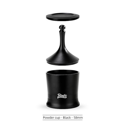 Bincoo Nano Coffee Dosing Cup - 58mm Magnetic Espresso Powder Receiver with Stirring Rod, Anti-Static Aluminum Alloy Grinder Funnel for Portafilter, 3 Colors Available