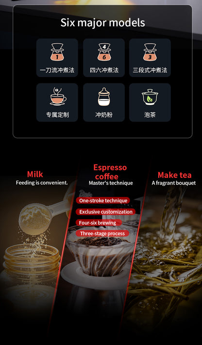 Bincoo P1 Composer One-Click Automatic Pour Over Coffee Machine | Smart Touch Screen & App Control Hand Brew Coffee Brewer