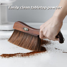 Bincoo GYKF1226 Hand Broom Dusting Brush for Home Cleaning-Espresso Machine Brush-Coffee Table Cleaning Brush with Long Wooden Handle,Ideal for Home,Kitchen,Dining Table,13 Inches Hand Broom(Brown)