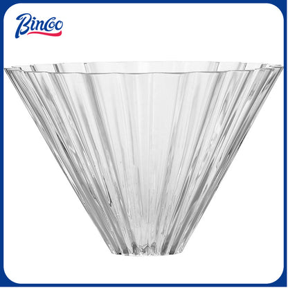 Bincoo Coffee Filter Glass Filter Cup Cake Filter Paper Set V60 Funnel Heat and Cold Resistant Coffee Utensils