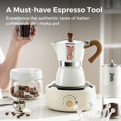 Bincoo Coffee Moka Pot, Single Valve Espresso Maker Brewed Coffee Italian Home Outdoor Kitchen Utensils Barista Accessories