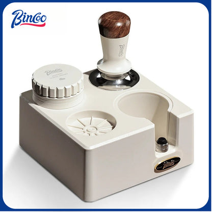 BINCOO Coffee Tamping Hammer Base Set Powder Spreader Tamper Set Coffee Machine Handle Filling Storage Rack Italian Coffee Utensils 51/58MM