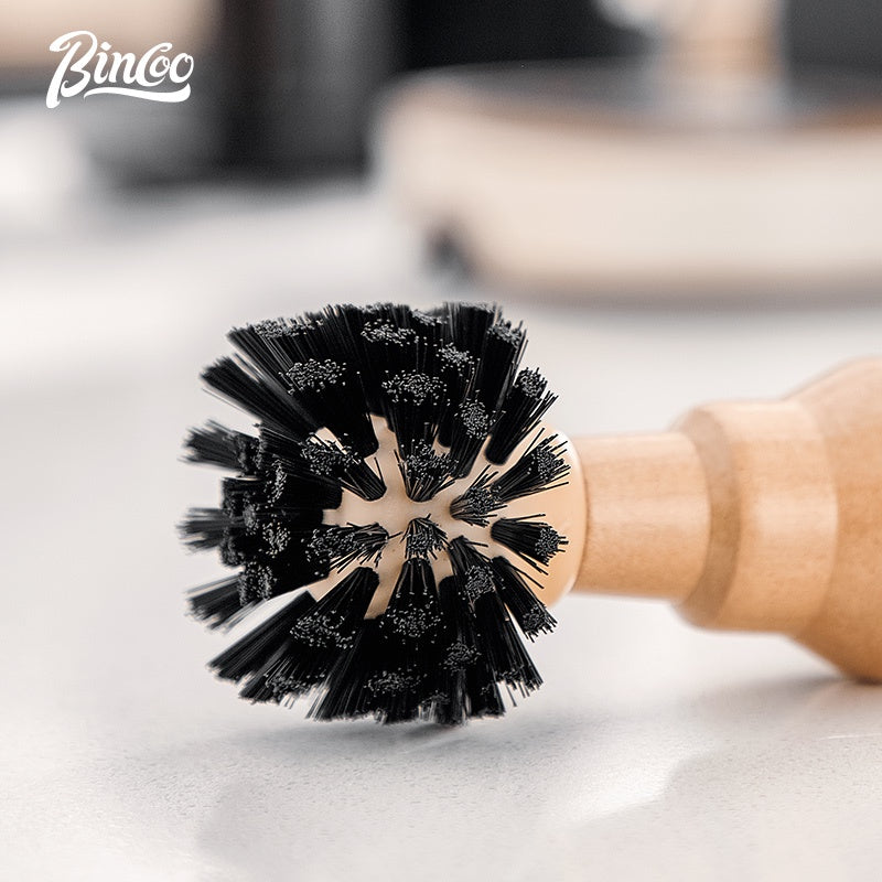 Bincoo Powder Bowl Cleaning Brush Coffee Machine Handle Solid Wood Cleaning Brush Bar Tool 51/58mm