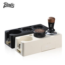 BINCOO Coffee Press Base Coffee Powder Hammer Cloth Powder Dispenser 3 Piece Set Coffee Machine Handle Storage Base Coffee Utensils 51MM/58MM