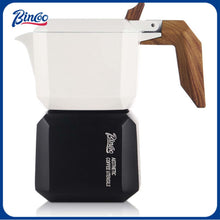 Bincoo GYKF1268 Stovetop Espresso Maker 2 Cups-Creative Moka Coffee Pot Double Valve,Italian Coffee Maker Aluminium Stovetop Camping Espresso Maker,120ML/4oz(White-black)