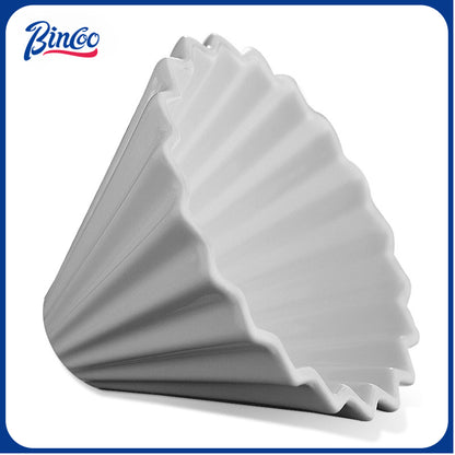 BINCOO Hand Brewed Coffee Filter Cup Ceramic Coffee Drip Filter V60 Coffee Utensil for Pour Over Coffee