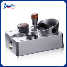 BINCOO Coffee Tamper Base Set with Distributor Tamper Knock Box and Portafilter Holder Stand Complete Coffee Accessory Kit