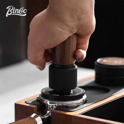 Bincoo GYKF2277 Solid Wood Multi-Functional Tamping Station,Stand Only, No Coffee Accessories