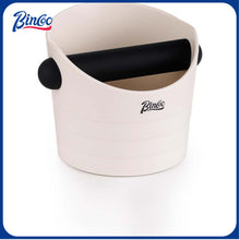 Bincoo GYKF1641 Small Coffee Knock Box 4.5 Inch - Espresso Accessories for Coffee Grounds Container - Multifunctional, Suitable for Home & Bar.(White)
