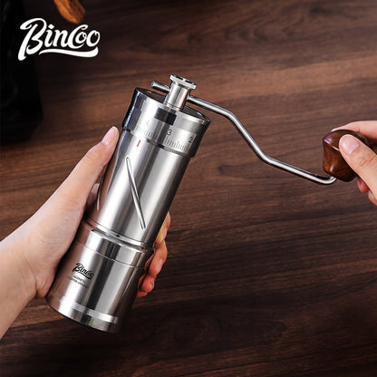 Bincoo SM23 Manual Coffee Grinder, External Adjust 46mm 7-Star Burr Hand Coffee Mill