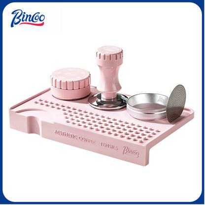 BINCOO Multifunctional Coffee Tamping Mat Corner Bar Coffee Mat Non-slip Silicone Coffee Machine Accessories