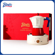 BINCOO Single-valve Moka Pot Espresso Coffee Pot with Electric Ceramic Stove Set for Household Office Best Gift 3Cups
