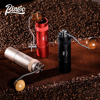 Bincoo SM20 Manual Coffee Grinder, 7-Star Steel Burr Portable Hand Coffee Bean Grinder with External Fine Adjustment