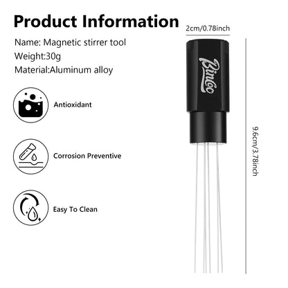 Magnetic WDT Tool - Espresso Stirrer Tool, WDT Espresso Distribution Tool with 6 Stainless Steel Needles and Metal Plate,Easy to Storage and Strong Magnetic