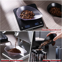 Bincoo GYKF2112 Coffee Dosing Cup 2 Pack,Coffee Bean Weighing Bowls,Coffee Cupping Tray Weigh Coffee Bean Container,Espresso Accessories for Coffee or Tea,ABS Material,Smooth Pouring Design(Black-2pack)