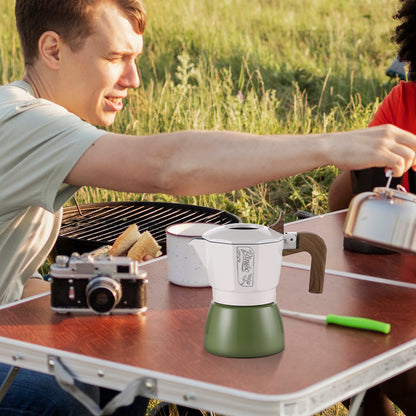 Bincoo Premium Moka Pot Set 6 Color Options Dual Valve System Compact Italian Coffee Maker for Stovetop Brewing