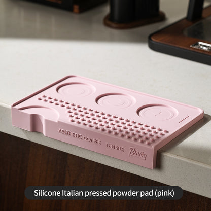BINCOO Multifunctional Coffee Tamping Mat Corner Bar Coffee Mat Non-slip Silicone Coffee Machine Accessories
