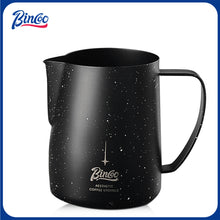 Bincoo GYKF1721 Star Milk Frothing Pitcher 12oz,Espresso Steaming Pitcher,Espresso Machine Accessories,Milk Frother cup,Milk Coffee Cappuccino Latte Art,Stainless Steel Jug Cup.(Black 12oz)
