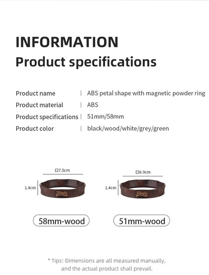 Bincoo Magnetic Coffee Dosing Ring - Petal Shape Anti-Splashing Espresso Powder Funnel, Universal Fit for 51/58mm Portafilters, Multiple Colors Available