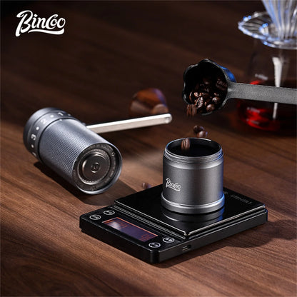 Bincoo Professional  Upgrade Manual Coffee Grinder CNC Stainless Steel Burr Adjustable Foldable Hand-Crank Coffee Bean Grinding