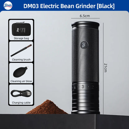 Bincoo Portable Electric Coffee Grinder 420 Steel Core Grinder All-Metal Body Home Outdoor External Italian Small Coffee Grinder