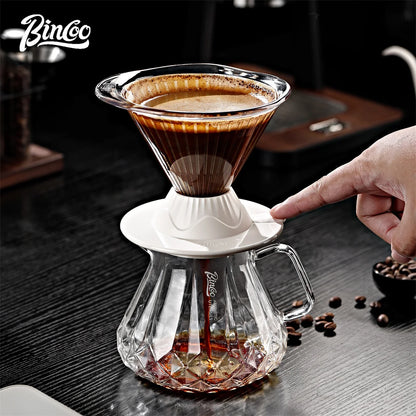 BINCOO 600ml Reusable Immersion Coffee Dripper Filters Smart Pour Over Drip Hand-Brewed Coffee Maker Tritan Coffee Filters Cup