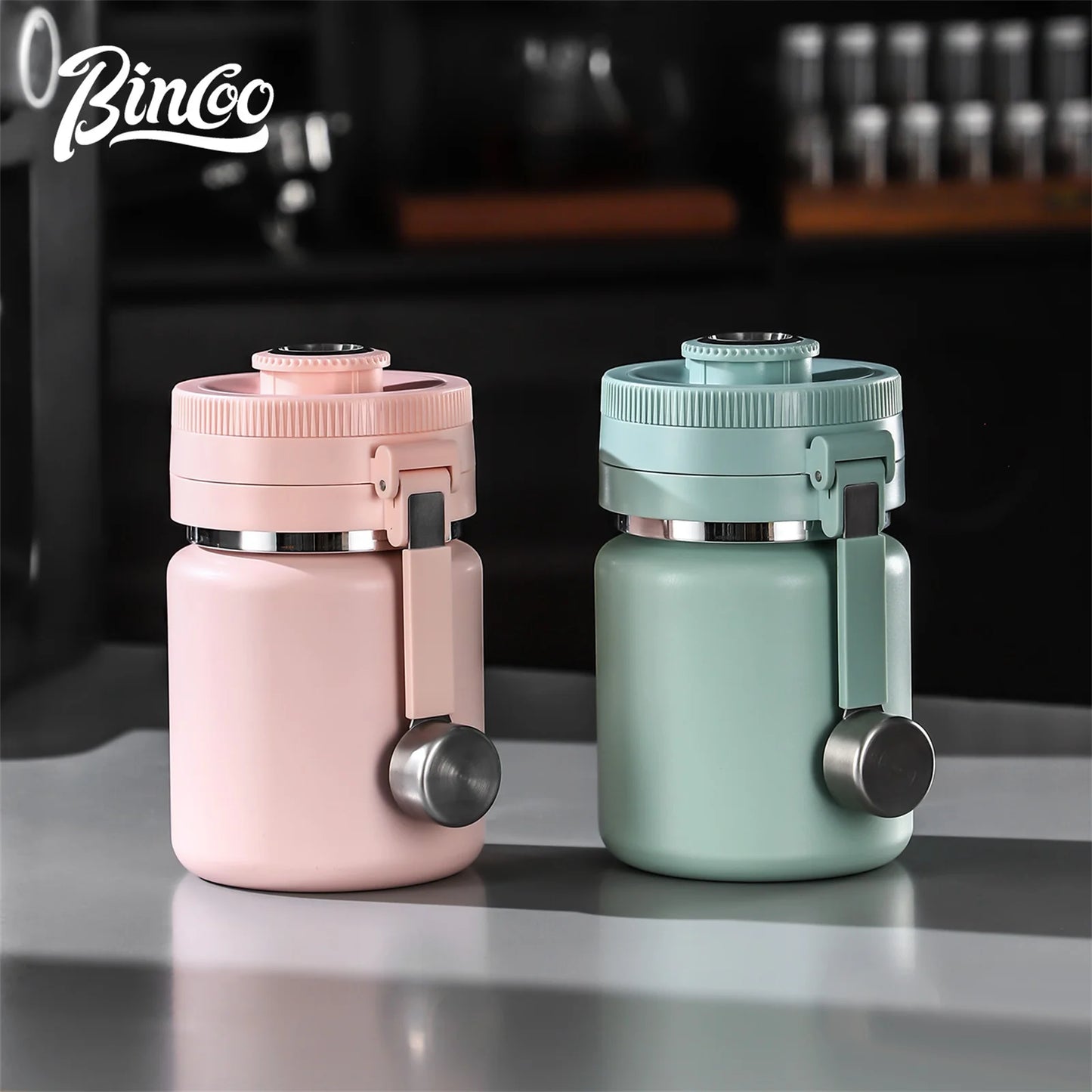 Bincoo 1000ML Stainless Steel Sealed Coffee Canister Vacuum Coffee Beans Bags Storage Camping Airtight Container For Food Fresh