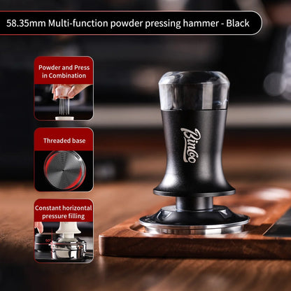 Bincoo 30Ib Constant Pressure 51/58mm Coffee Tamper Multifunctional Magnetic With Powder Needle Disperser Espresso Powder Tamper
