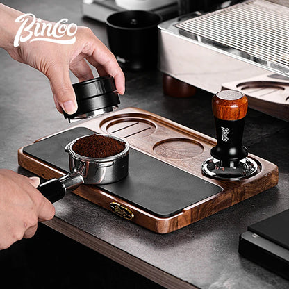 Bincoo 51-58mm Coffee Storage Board Tampers Coffee Distributor Dosing Ring Reusable Filter Holder Barista Espresso Coffeware Set