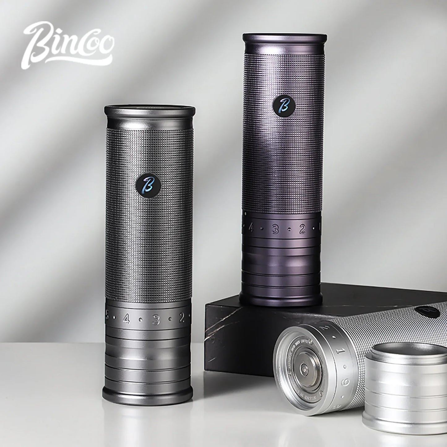 Bincoo Portable Electric Coffee Grinder 420 Steel Core Grinder All-Metal Body Home Outdoor External Italian Small Coffee Grinder
