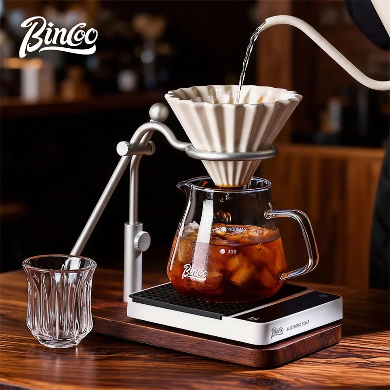 Bincoo GYKF2145 Portable Coffee Drip Holder Adjustable Aluminum Dripper Holder Italian Espresso Machine Bracket, Lightweight Drip Holder