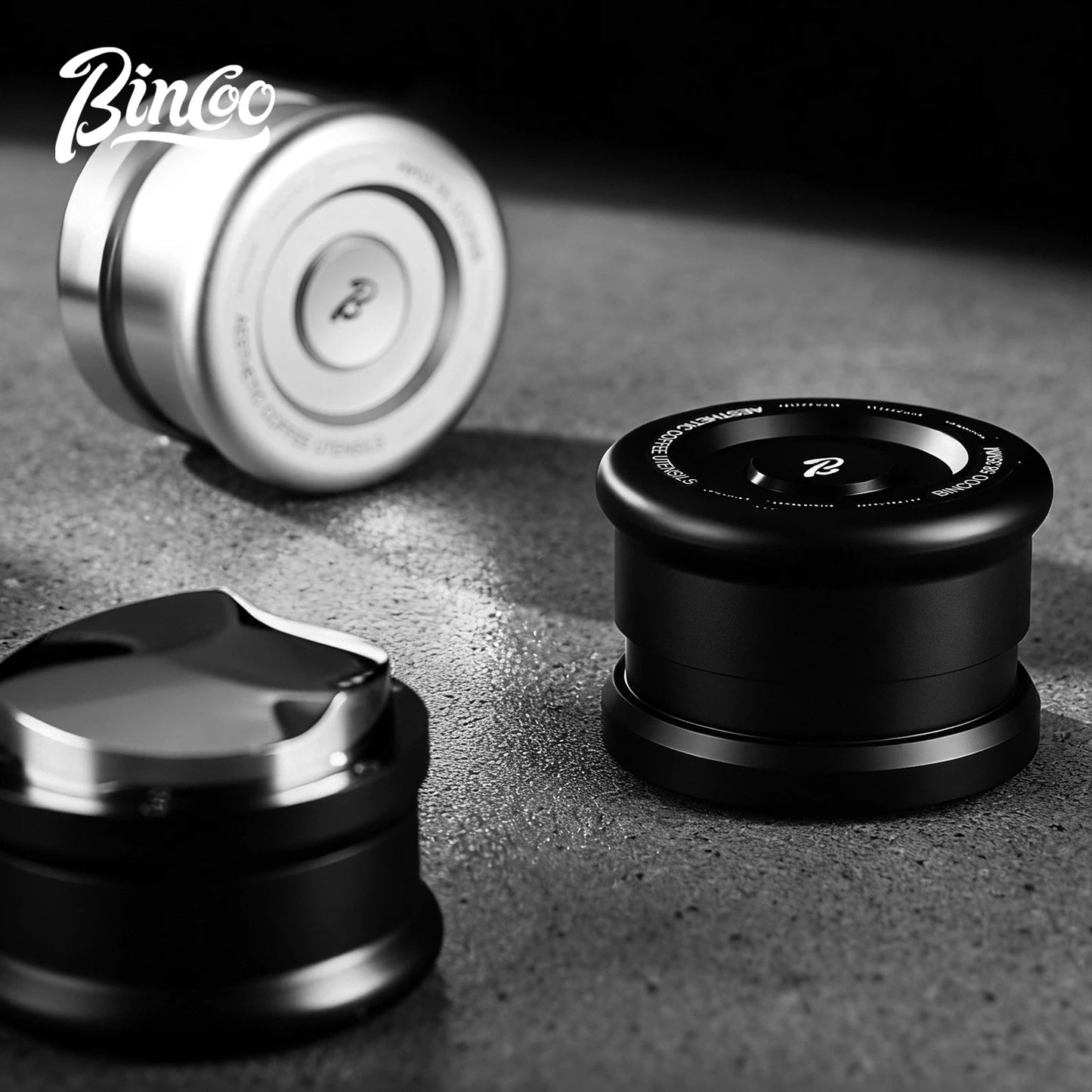 Bincoo Premium 58mm Magnetic Coffee Leveler Self Gravity Cyclone Design with 6 Concealed Magnets Even Grounds Distribution