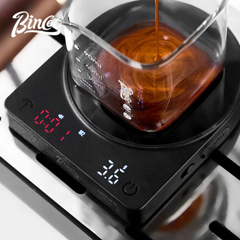BINCOO Coffee Digital Scale Smart Scale for Weighing Espresso Beans Mini Portable Scale Accessories, Precise Home & Cafe Use