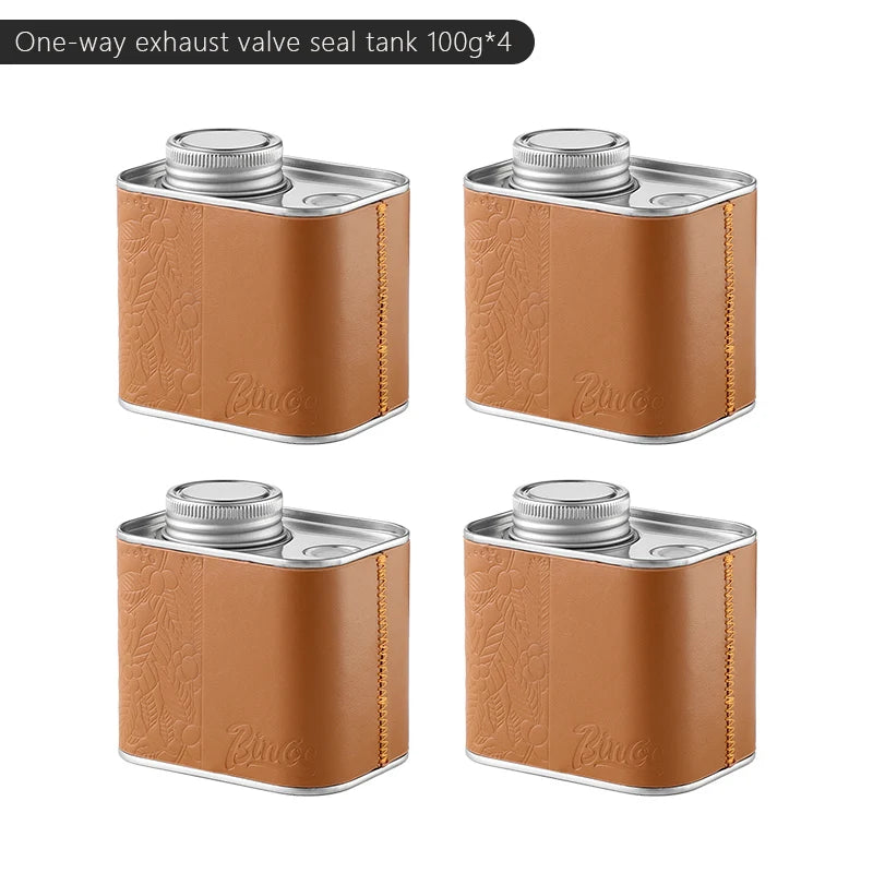 Bincoo Vacuum Coffee Container with One Way Valve Food Grade Airtight Canister for Coffee Bean Storage and Kitchen Use