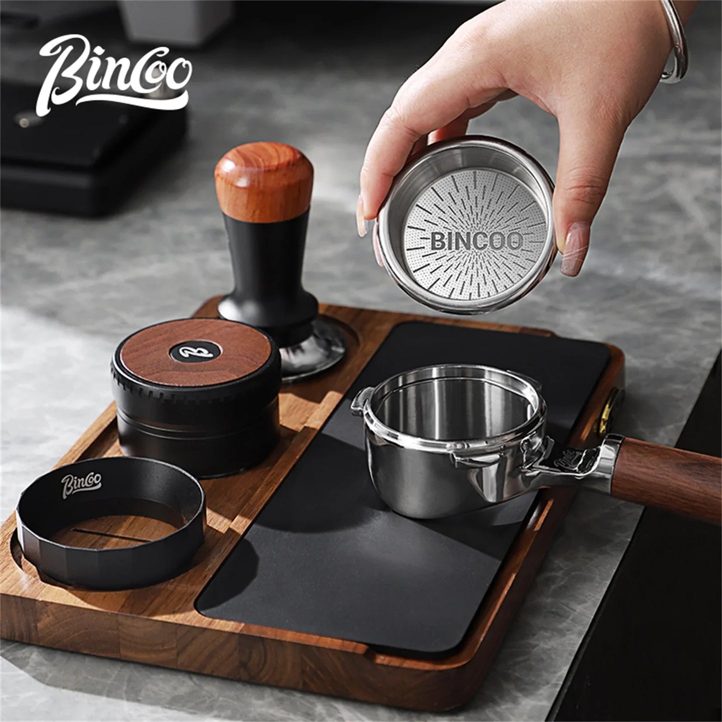 BINCOO High Precision Extraction Matrix Basket Filter,Micro Sieve Filter Basket Stainless Steel Portafilter Basket for 51/58.5mm