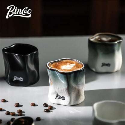 Bincoo Ceramic Coffee Cup Barista Tools Art Latte Espresso Mug for Tea Cocoa Cappuccino Home Office Cafe Kitchen Accessories