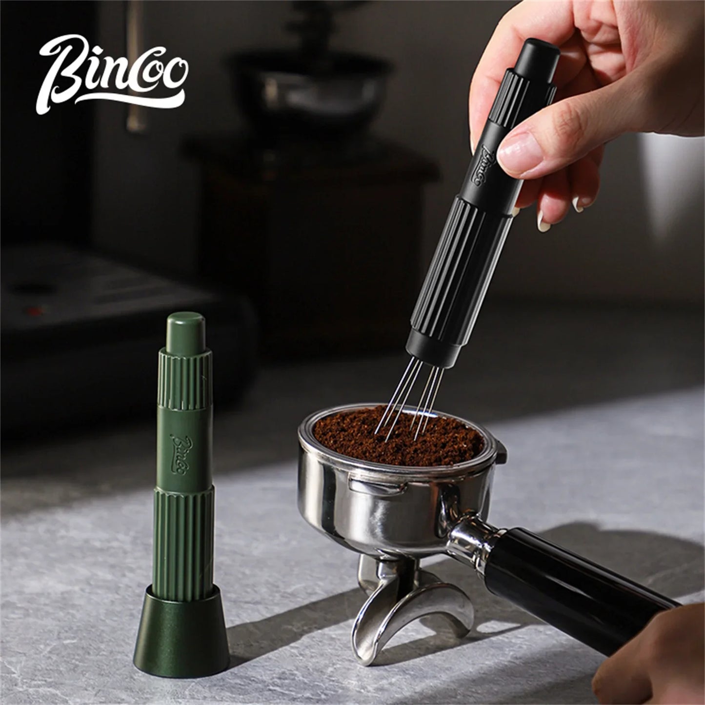 Bincoo Professional Coffee WDT Tool, Magnetic Telescopic Stirrer, Espresso Distribution Needle for Home & Cafe