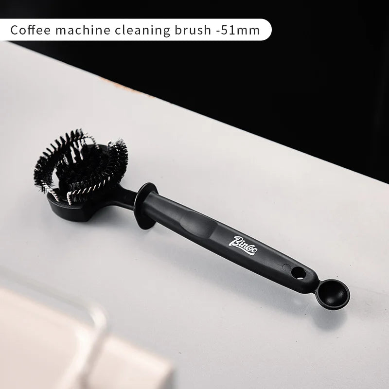 Bincoo 1Pc 51mm/58mm Coffee Machine Brewing Head Clean Brush Removable Coffee Maker Cleaning Brush Tool for Coffee Grinder