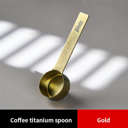 Bincoo Pure Titanium Coffee Measuring Spoon for Baking Home Use,Coffee Bean Scoop Gram Scale for Ground Coffee Specialty Tool
