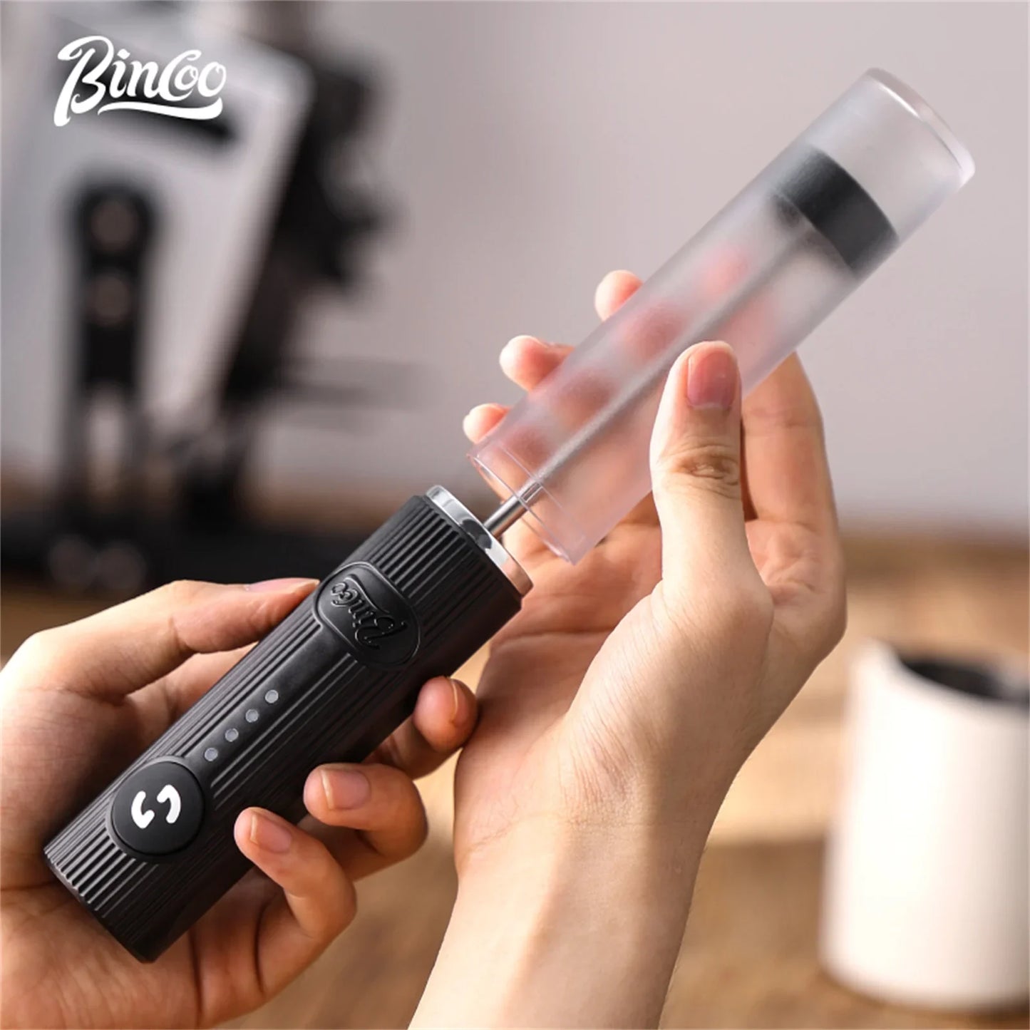 BINCOO Electric Coffee Frother USB Rechargeable 2 Speeds Foam Maker Wireless Handheld Egg Beater Milk Whisk Mixer Cooking Tools