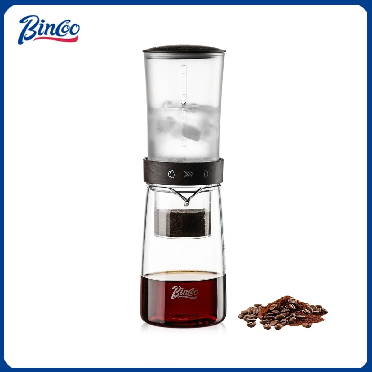 Bincoo Yipin Cold Drip Tower 450ml, Borosilicate Lower Pot & PCTG Upper Pot, Iced/Cold Brew Coffee Maker, Home & Cafe Cold Brew