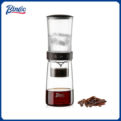 Bincoo Yipin Cold Drip Tower 450ml, Borosilicate Lower Pot & PCTG Upper Pot, Iced/Cold Brew Coffee Maker, Home & Cafe Cold Brew