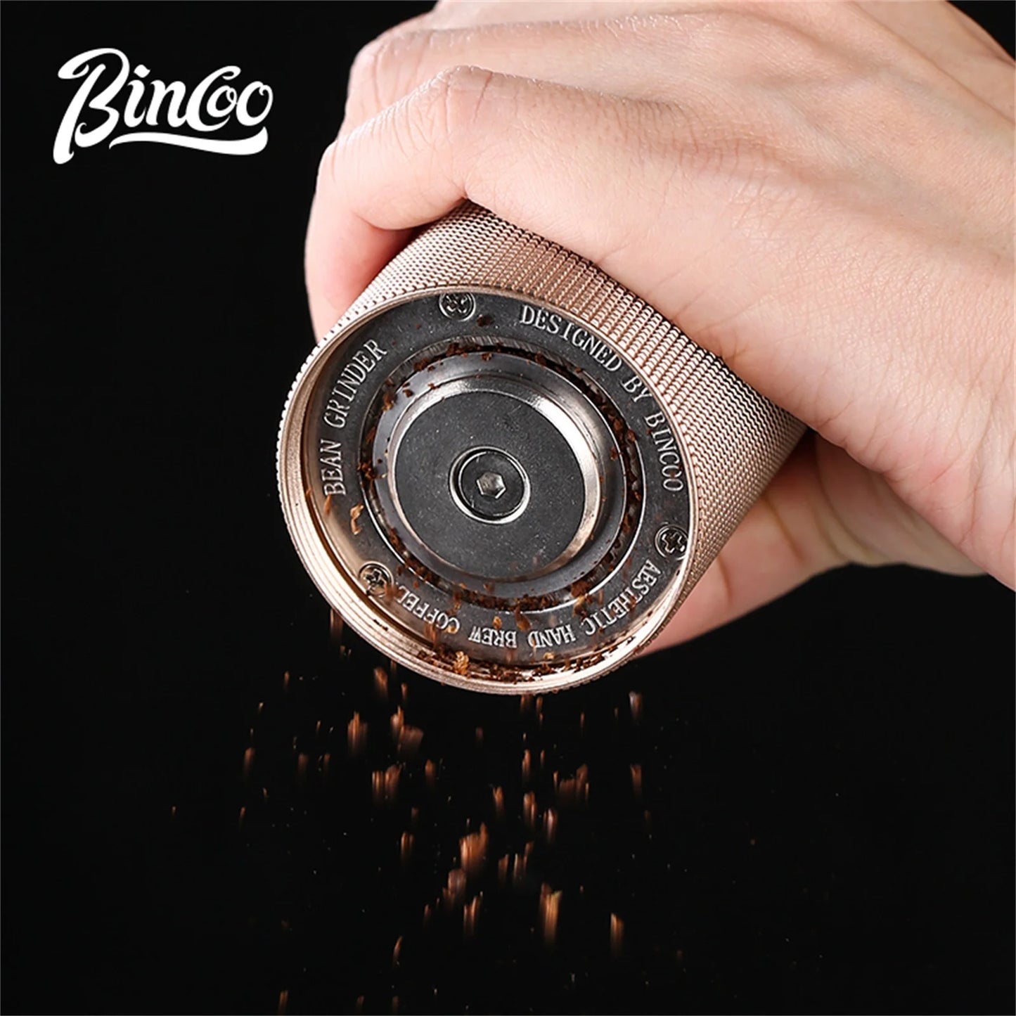 Bincoo SM01 Manual Coffee Grinder Portable Mill 420 Stainless Steel Six-Star Core Straight Shank Hand Foldable Coffee Grinder