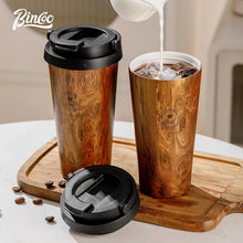 Bincoo 500ML 304 Stainless Steel Coffee Cup With Ceramic inner liner Double Layer Thermal Mug Portable Travel Car Insulated Cups