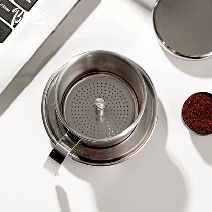 Bincoo Stainless Steel Coffee Filter Infuse Cup Vietnamese Coffee Dripper Maker Pot Portable Coffee Dripper French Press pot