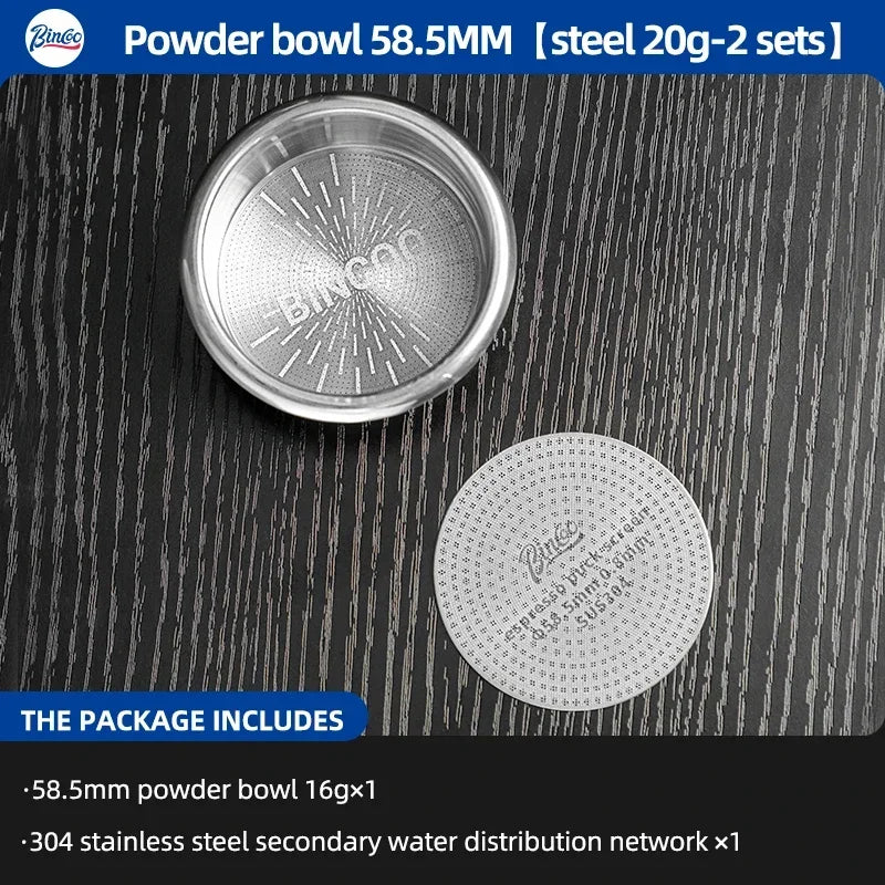 BINCOO High Precision Extraction Matrix Basket Filter,Micro Sieve Filter Basket Stainless Steel Portafilter Basket for 51/58.5mm