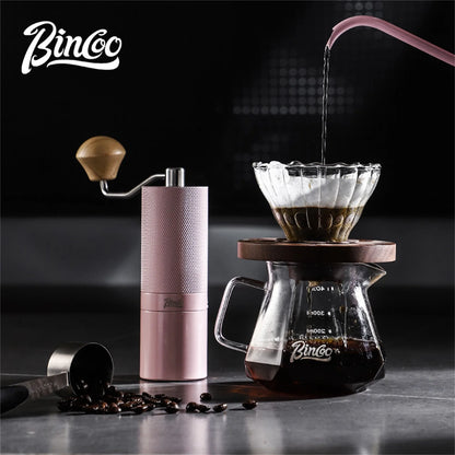 Bincoo Professional Manual Coffee Grinder Six Star Steel Knife Wheel Hand Cranked Coffee Grinder Portable Camping Barista Tools