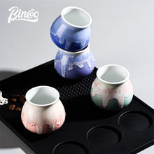 Bincoo Artistic Flow Glaze Ceramic Coffee Cup  for Espresso Tasting Handcrafted Design Perfect for Multi Style Brewing